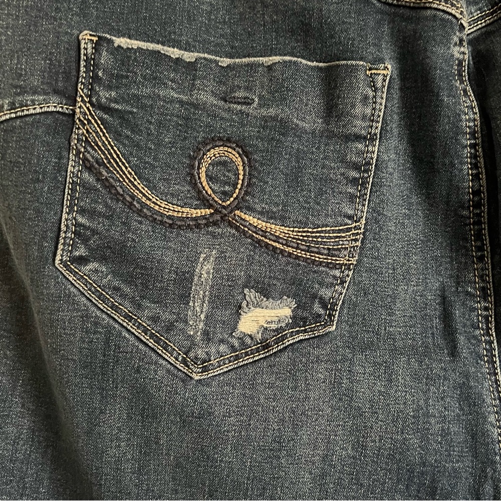 Seven7 Booty Shaper Dark Blue Jean Shorts - Picture 9 of 10